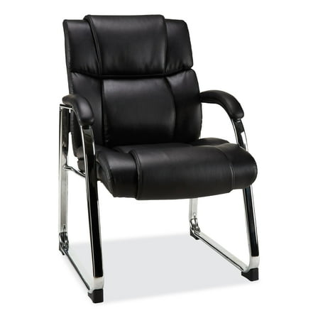 Alera Hildred Series Guest Chair 25" x 28.94" x 37.8" Black Seat Black Back Chrome Base ALEHD4319