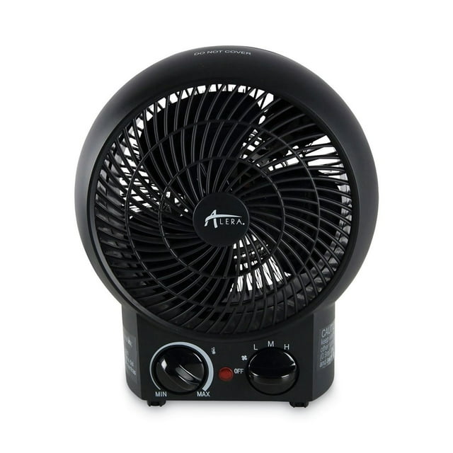 Alera ALEHEFF10B 1500 Watts 8.25 in. x 4.37 in. x 9.5 in. Heater Fan - Black