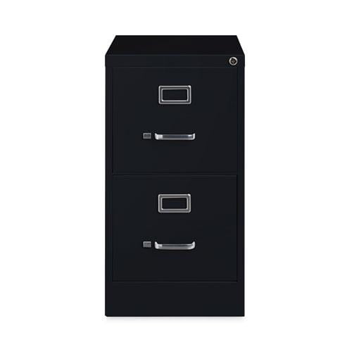 Black Lockable 2-Drawer Vertical Mobile File Cabinet