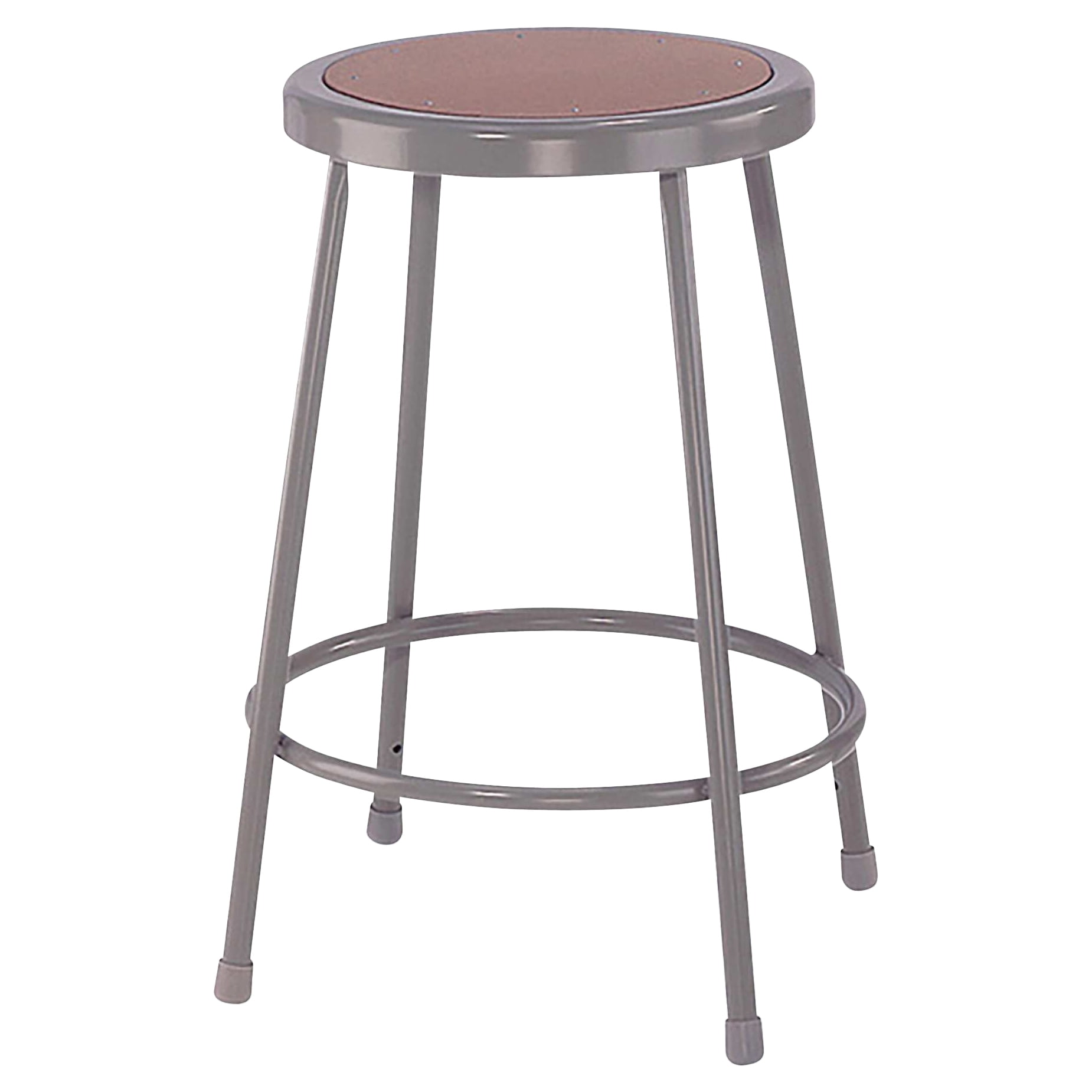 Brown and Gray Adjustable Backless Industrial Stool