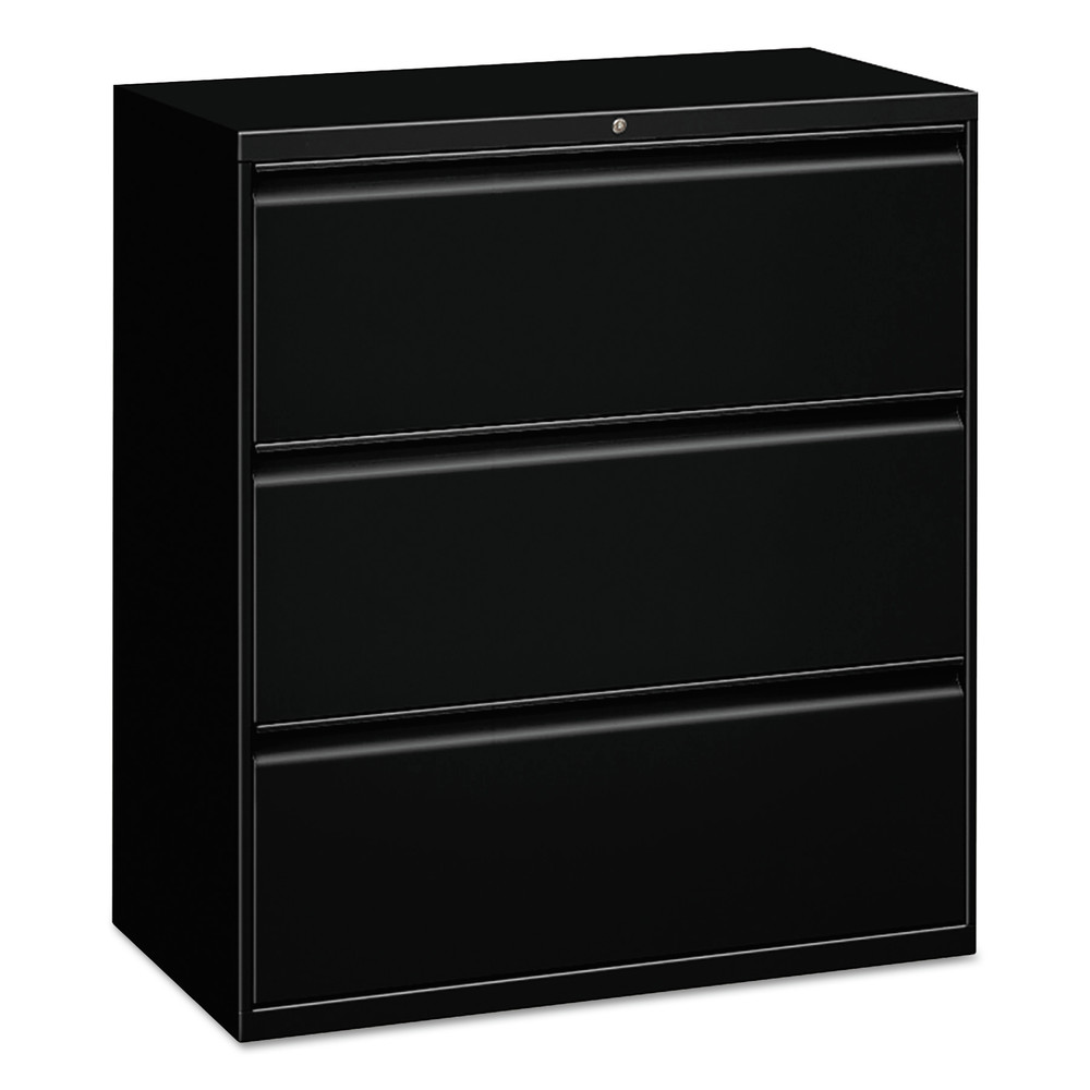 Alera ALELF3041BL Three-Drawer Lateral 30 in. x 18 in. x 39.5 in. File Cabinet - Black - image 1 of 2