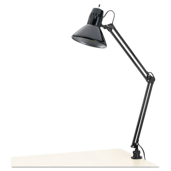 Alera Architect Lamp, Adjustable, Clamp-on, 6.75"w x 20"d x 28"h, Black -ALELMP702B