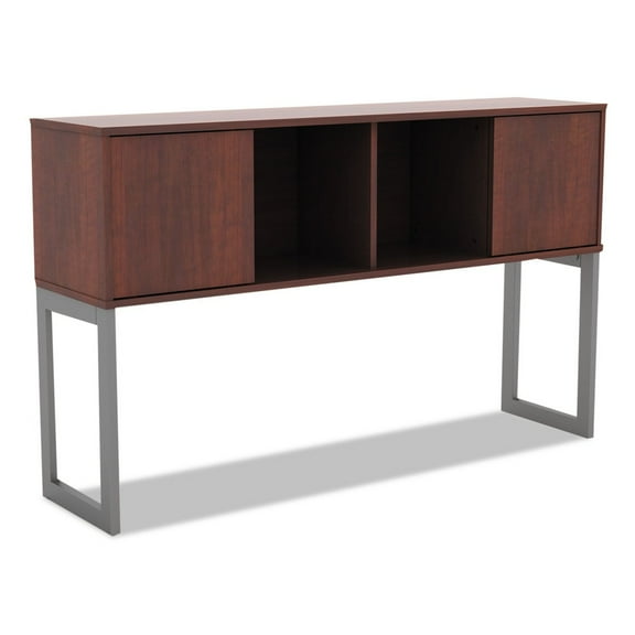 Open Office Desk Series 59 in. x 15 in. x 36.38 in. Hutch - Medium Cherry