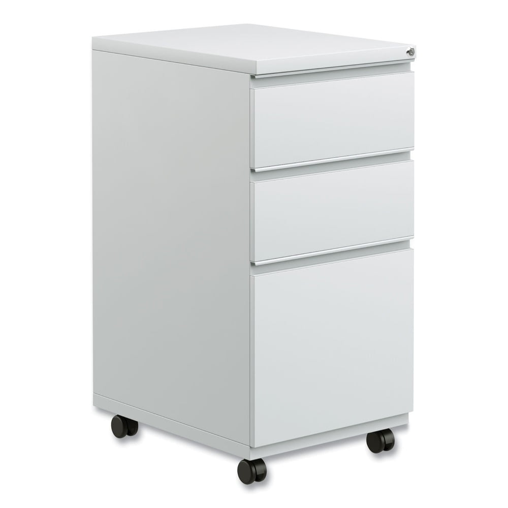Light Gray 3-Drawer Mobile Pedestal File Cabinet, Legal Size