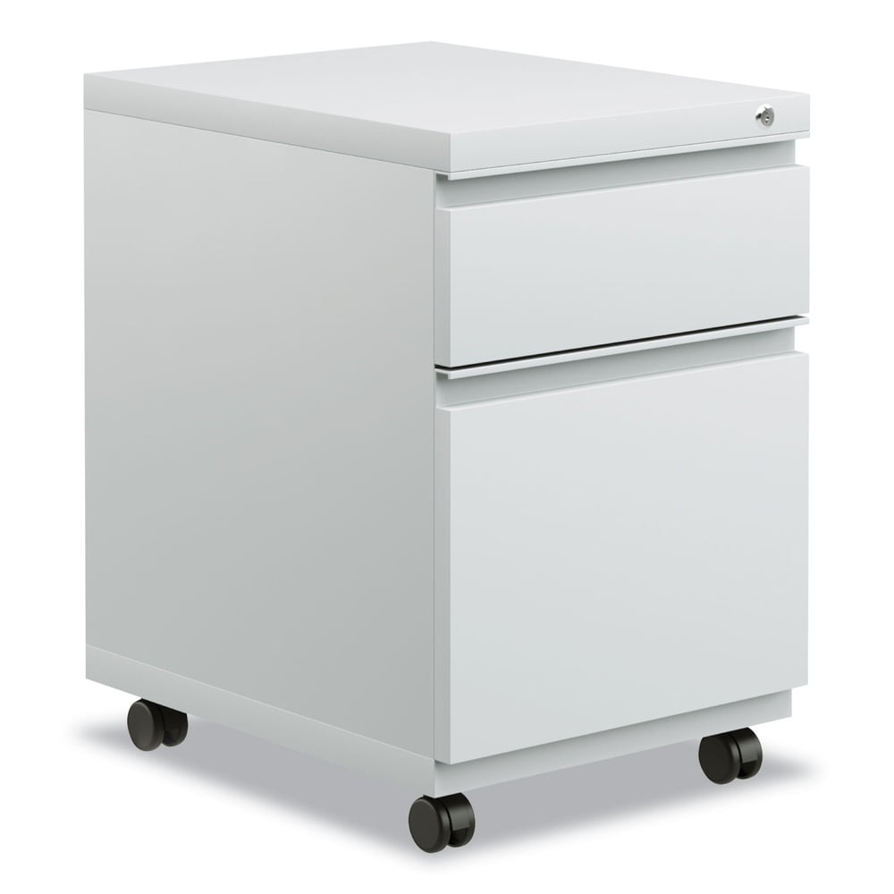 Light Gray Mobile Steel 2-Drawer Lockable File Cabinet