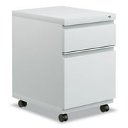 Alera ALEPBBFLG 14.96 in. x 19.29 in. x 21.65 in. 2-Drawer File Pedestal with Full-Length Pull - Light Gray