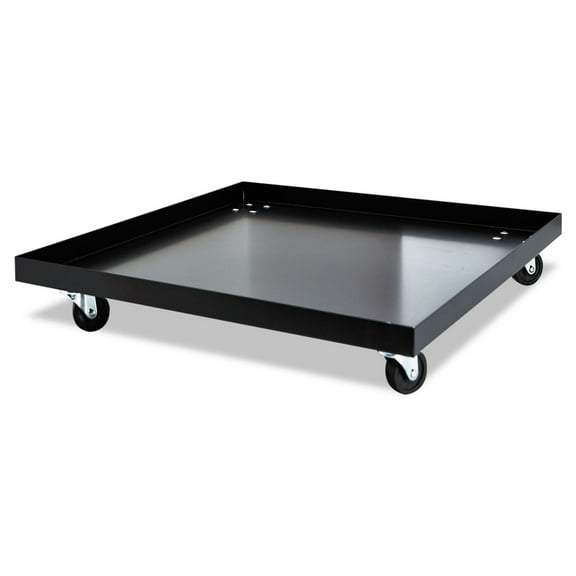 Alera ALESCCART 320 lbs. Capacity 22.44 in. x 22.44 in. x 3.93 in. Metal Stacking Chair Dolly - Black