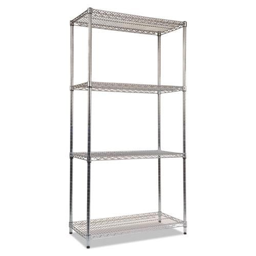 72" Silver Metal NSF Certified Kitchen Shelving Unit