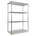 thumbnail image 1 of Alera NSF Certified Industrial Four-Shelf Wire Shelving Kit, 48w x 24d x 72h, Silver, 1 of 9
