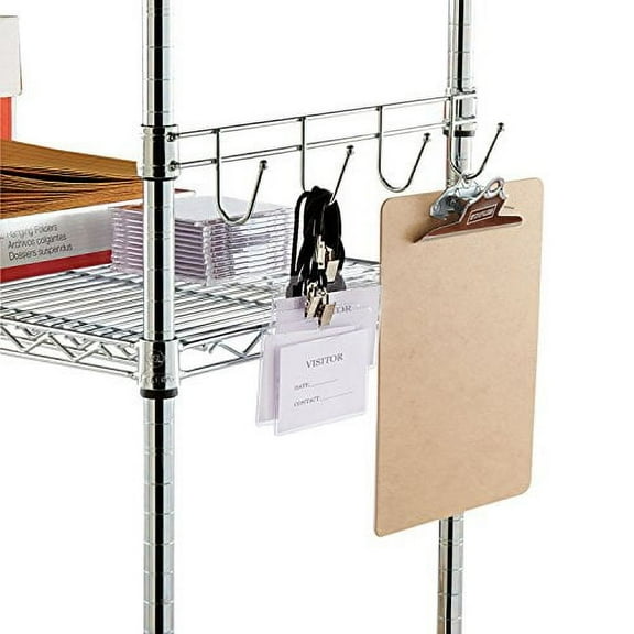 Alera ALESW59HB418SR 18 in. Deep 4-Hook Bars for Wire Shelving - Silver (2-Piece/Pack)