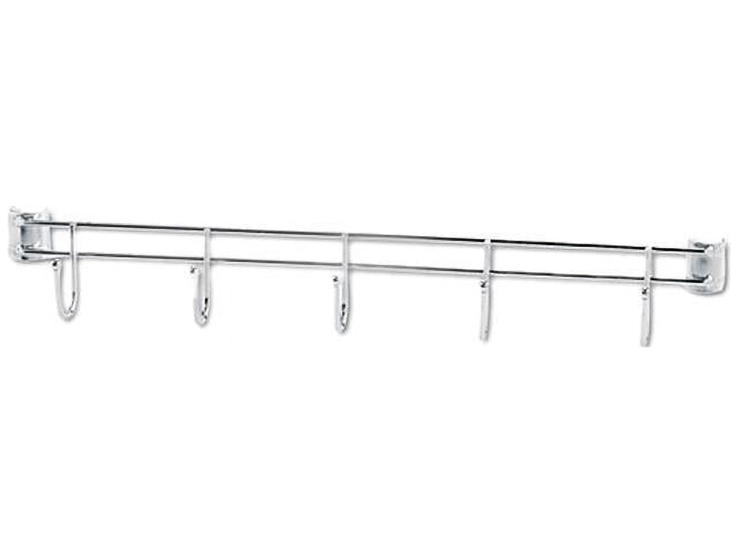 24" Silver Metal Hook Bars for Wire Shelving