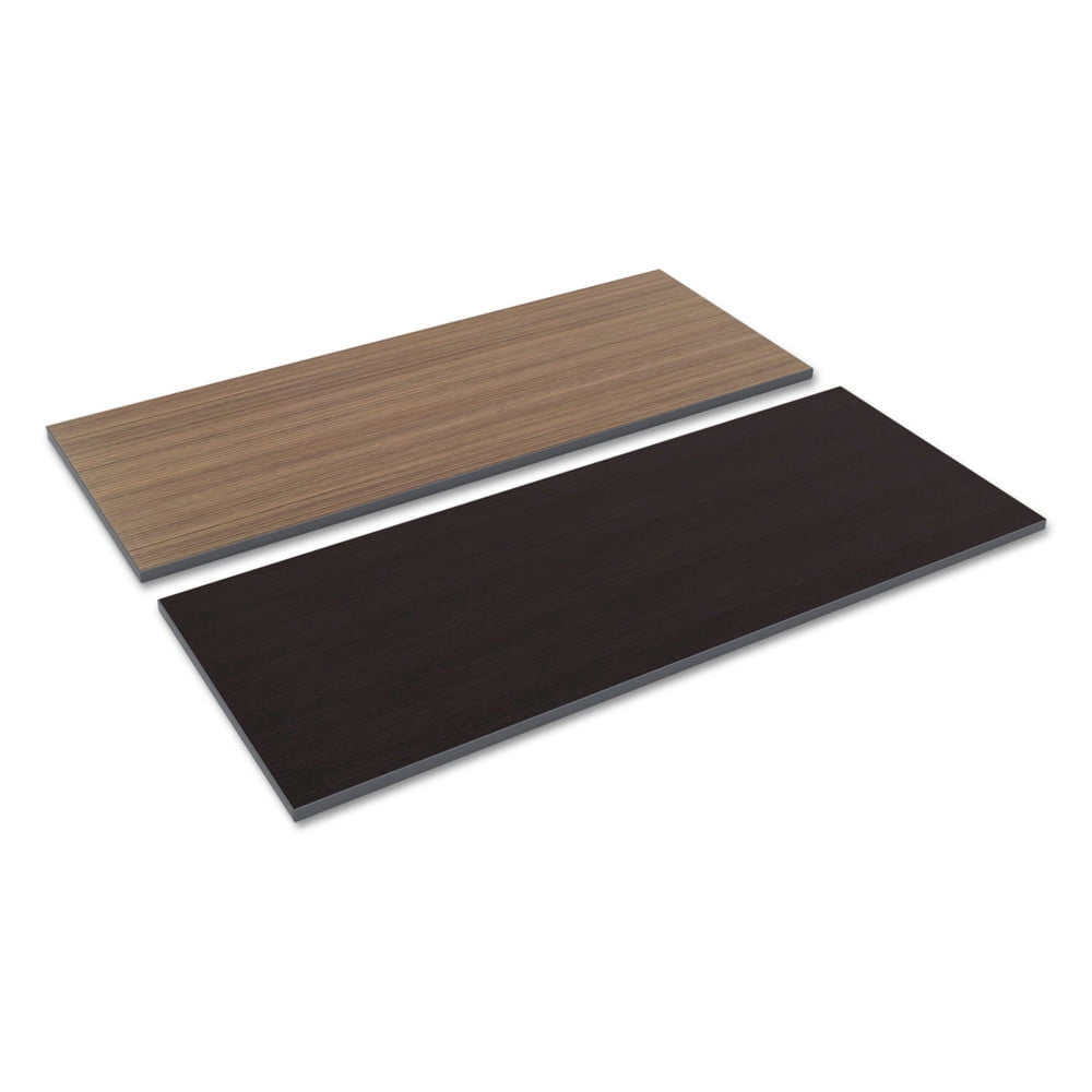 Reversible Espresso and Walnut Laminate Rectangular Table Top