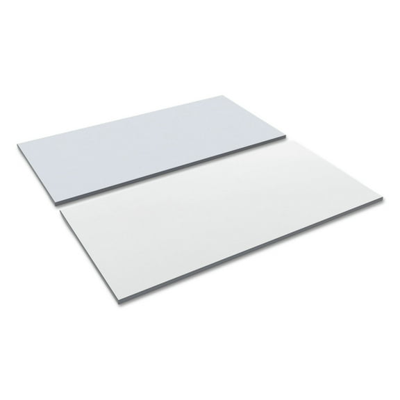 Alera ALETT6030WG 59.38 in. x 29.5 in. Rectangular Reversible Laminate Table Top - White/Gray