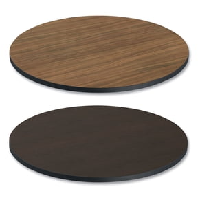 Alera ALETTRD36EW 35.5 in. Diameter Round Reversible Laminate Table Top - Espresso/Walnut