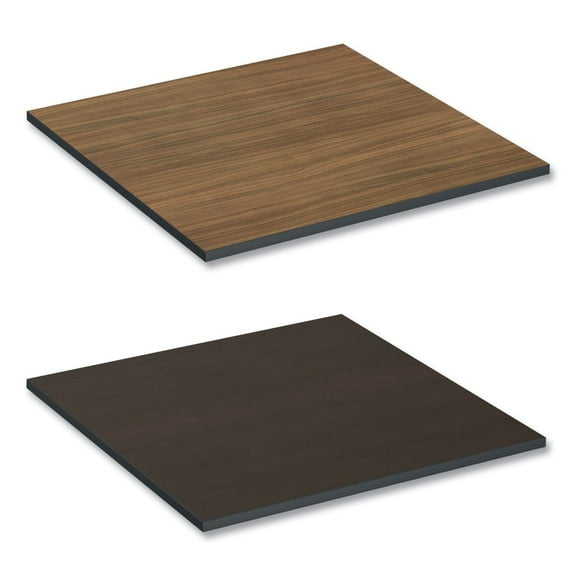 Alera ALETTSQ36EW 35.38 in. x 35.38 in. Square Reversible Laminate Table Top - Espresso/Walnut