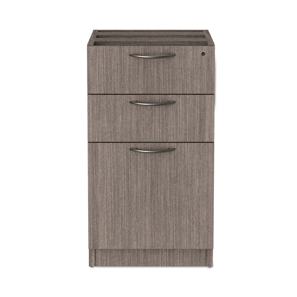 Gray Lockable 3-Drawer Legal Size Pedestal File Cabinet