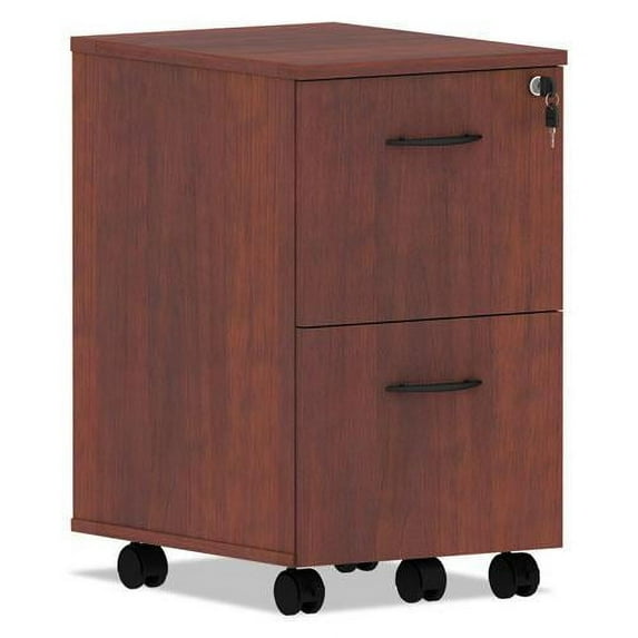 Alera Valencia Series Mobile File/File Pedestal, 15.38w x 20d x 26.63h, Medium Cherry -ALEVA582816MC