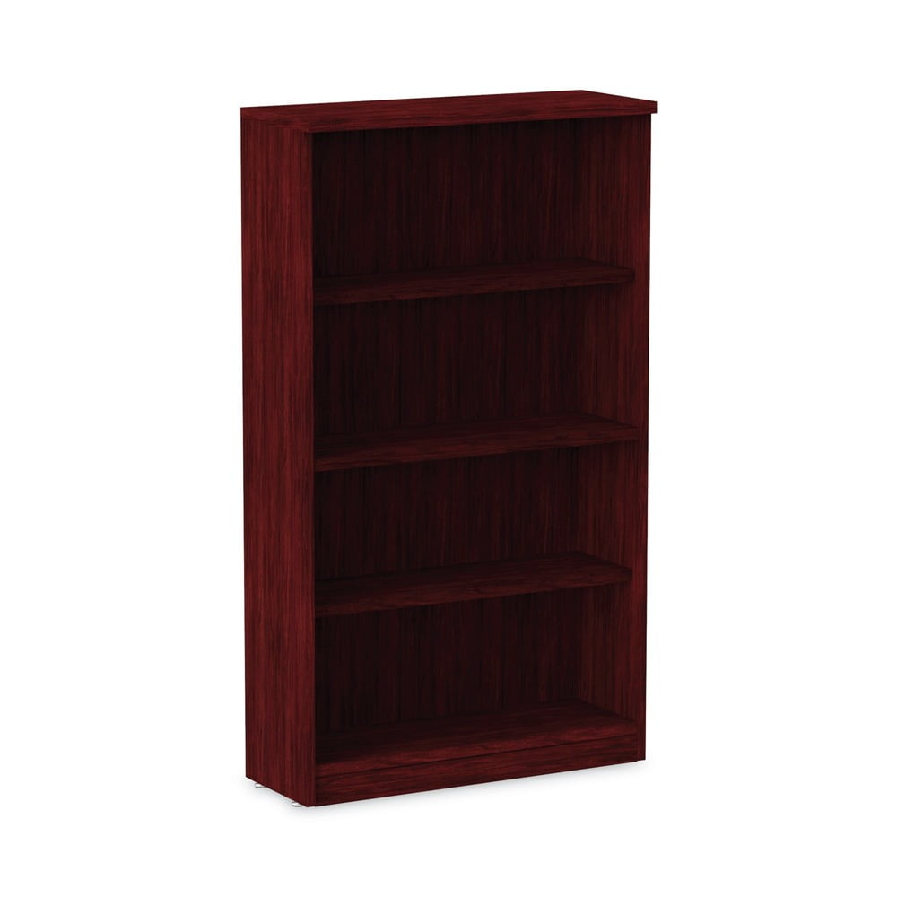 Espresso Mahogany 55" Adjustable Four-Shelf Bookcase