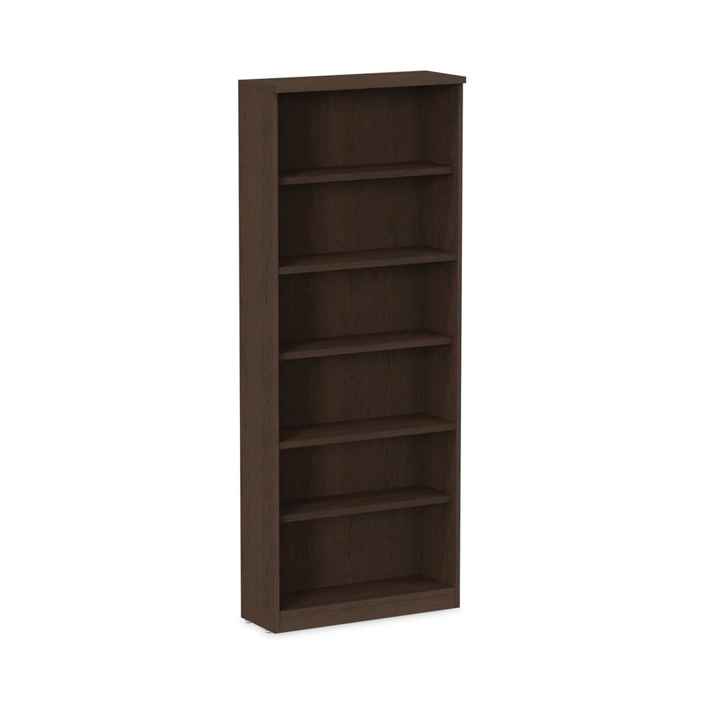 Espresso Woodgrain Laminate Adjustable Bookcase