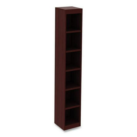 Alera ALEVA67212MY 11.81 in. x 11.81 in. x 71.73 in. Valencia Series 6 Shelf Narrow Profile Bookcase - Mahogany
