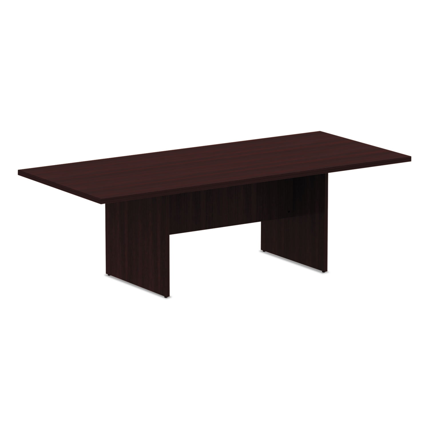 Mahogany Rectangular Wood Conference Table with Laminate Top