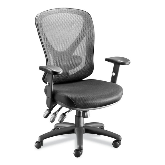 Alera Aeson Series Multifunction Task Chair, Supports up to 275 lb, 15" to 18.82" Seat Height, Black