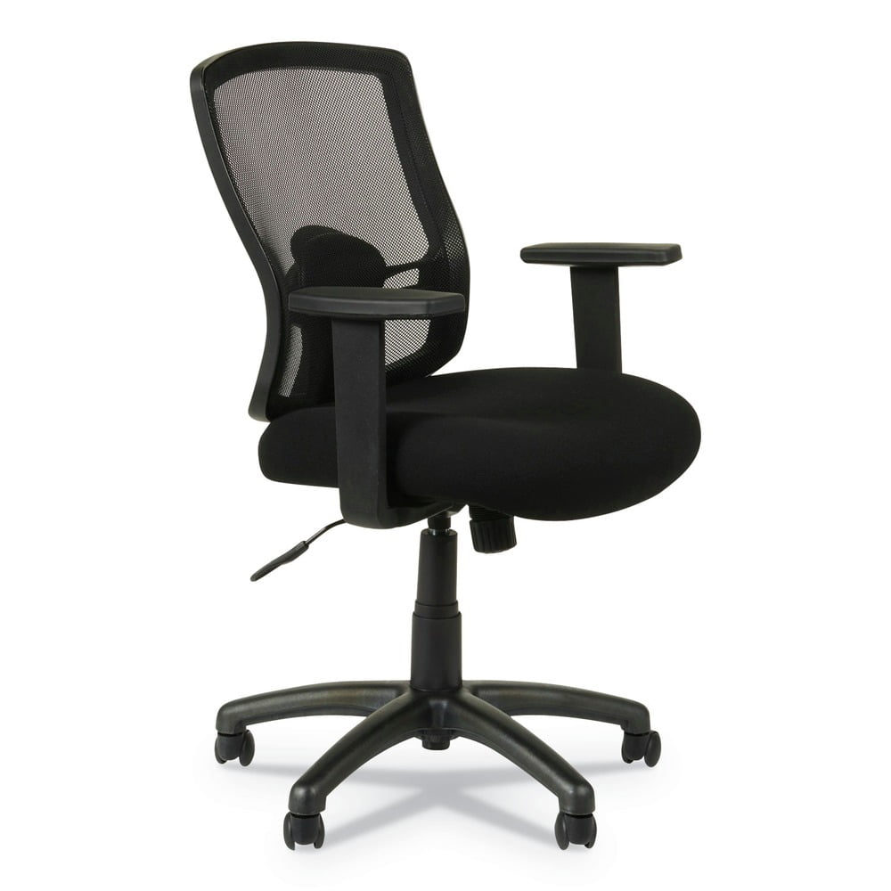 ErgoFlex Mesh Mid-Back Swivel Office Chair with Lumbar Support, Black