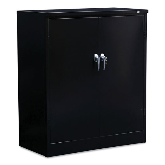 Alera Assembled 42" High Heavy-Duty Welded Storage Cabinet, Two Adjustable Shelves, 36w x 18d, Black