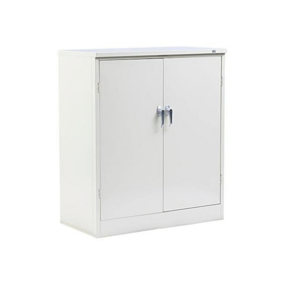 Alera Assembled 42" High Heavy-Duty Welded Storage Cabinet, Two Adjustable Shelves, 36w x 18d, Putty