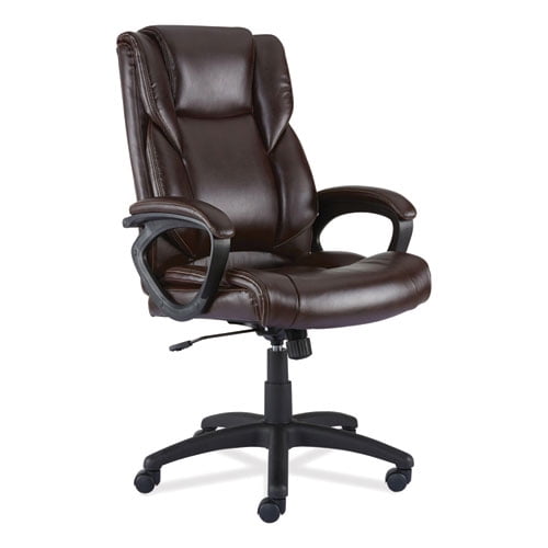Alera Brosna Series Mid-Back Task Chair, Supports Up to 250 lb, 18.15" to 21.77" Seat Height, Brown Seat/Back, Brown Base | Bundle of 2 Each