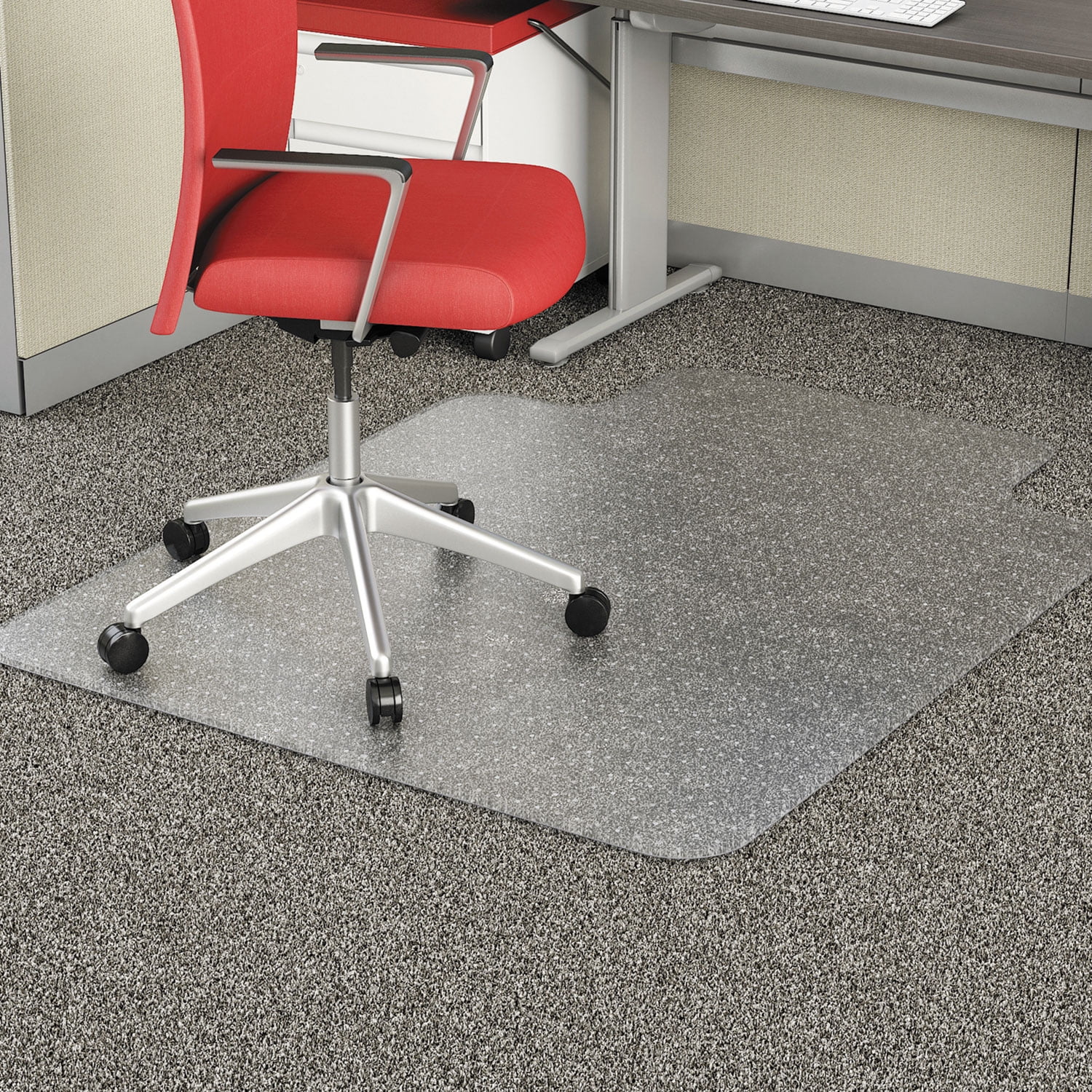 Lorell L Shaped Desk Floor Mat L-Shaped Office Chair Mats In