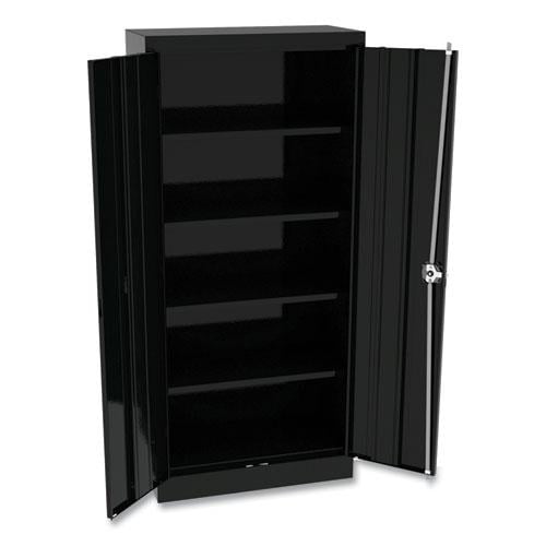 Black Lockable Office Cabinet with Adjustable Shelving