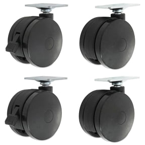 Alera Casters for Height-Adjustable Table Bases, Black, 4/Set -ALEHT3004