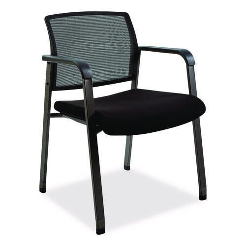 Alera Elgar Fabric Guest Chair, 24.41 x 22.64 x 31.73, Black Seat, Black Back, Black Base | Bundle of 2