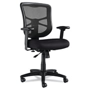 Alera Elusion Series Mesh Mid-Back Swivel/Tilt Chair, Supports up to 275 lbs., Black Seat/Black Back, Black Base -ALEEL42BME10B