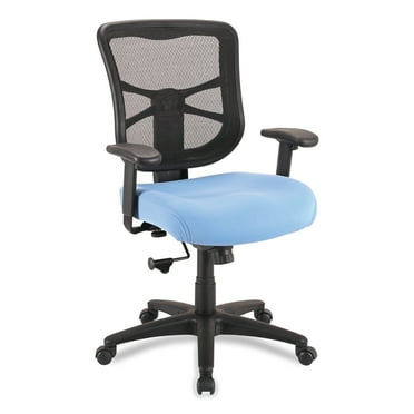 Alera Elusion Series Mesh Mid-Back Swivel/Tilt Chair, 17.9" to 21.8" Seat Height, Light Blue Seat