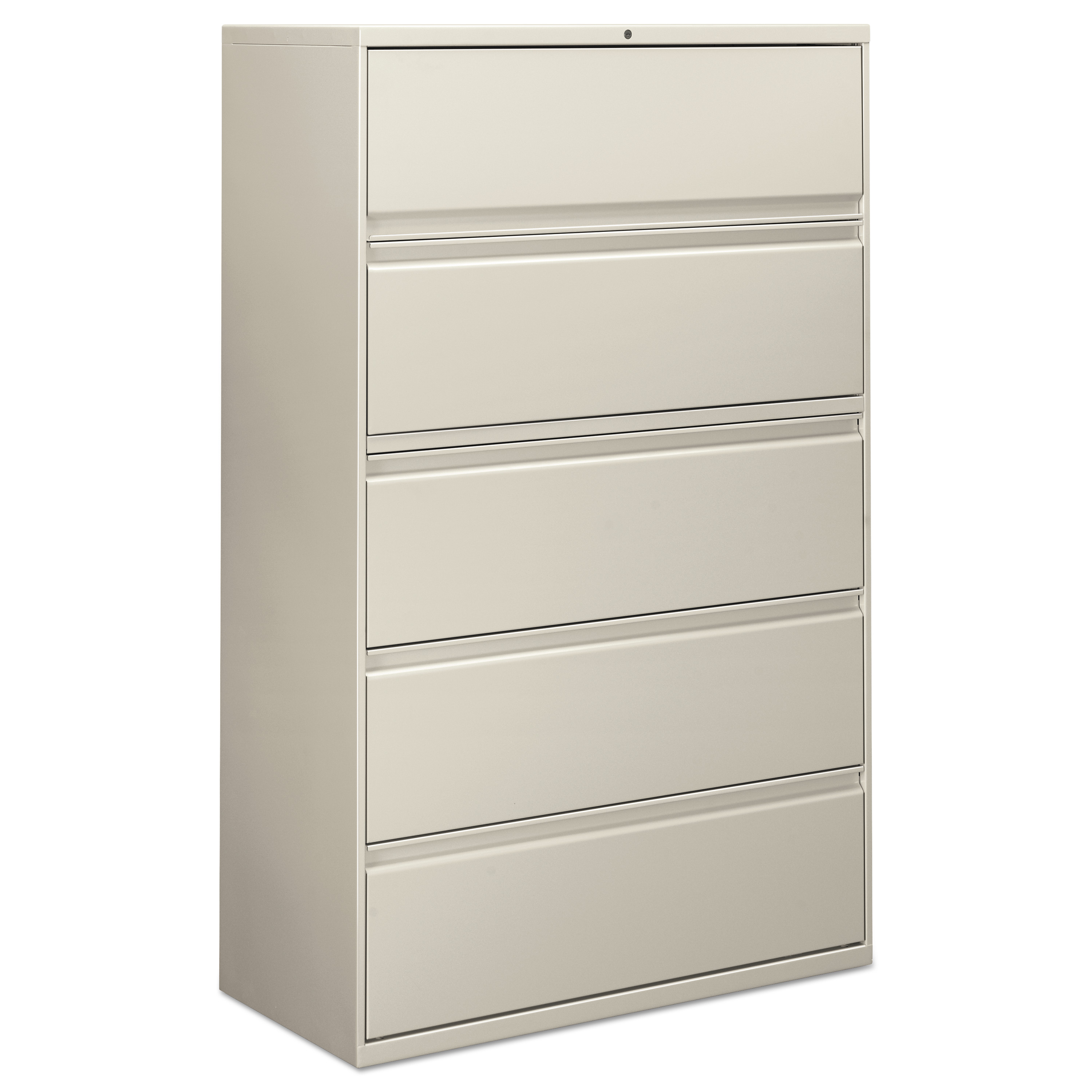 Alera Five-Drawer Lateral File Cabinet, 42w x 18d x 64.25h, Light Gray -ALELF4267LG - image 1 of 2
