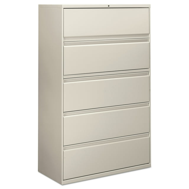 Alera Five-Drawer Lateral File Cabinet, 42w x 18d x 64.25h, Light Gray -ALELF4267LG