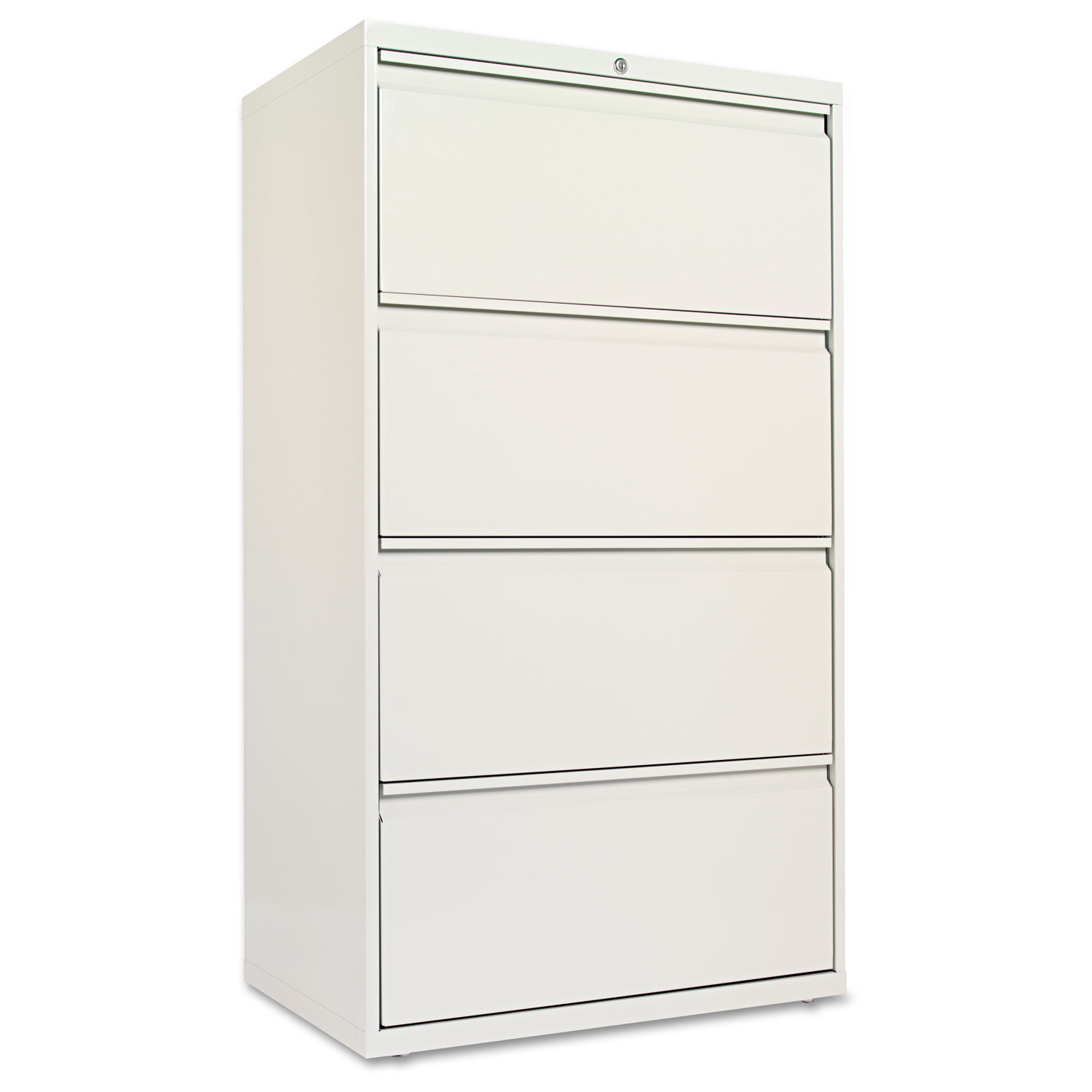 Alera Four-drawer Lateral File Cabinet, 30w X 18d X 52.5h, Light Gray - image 1 of 3