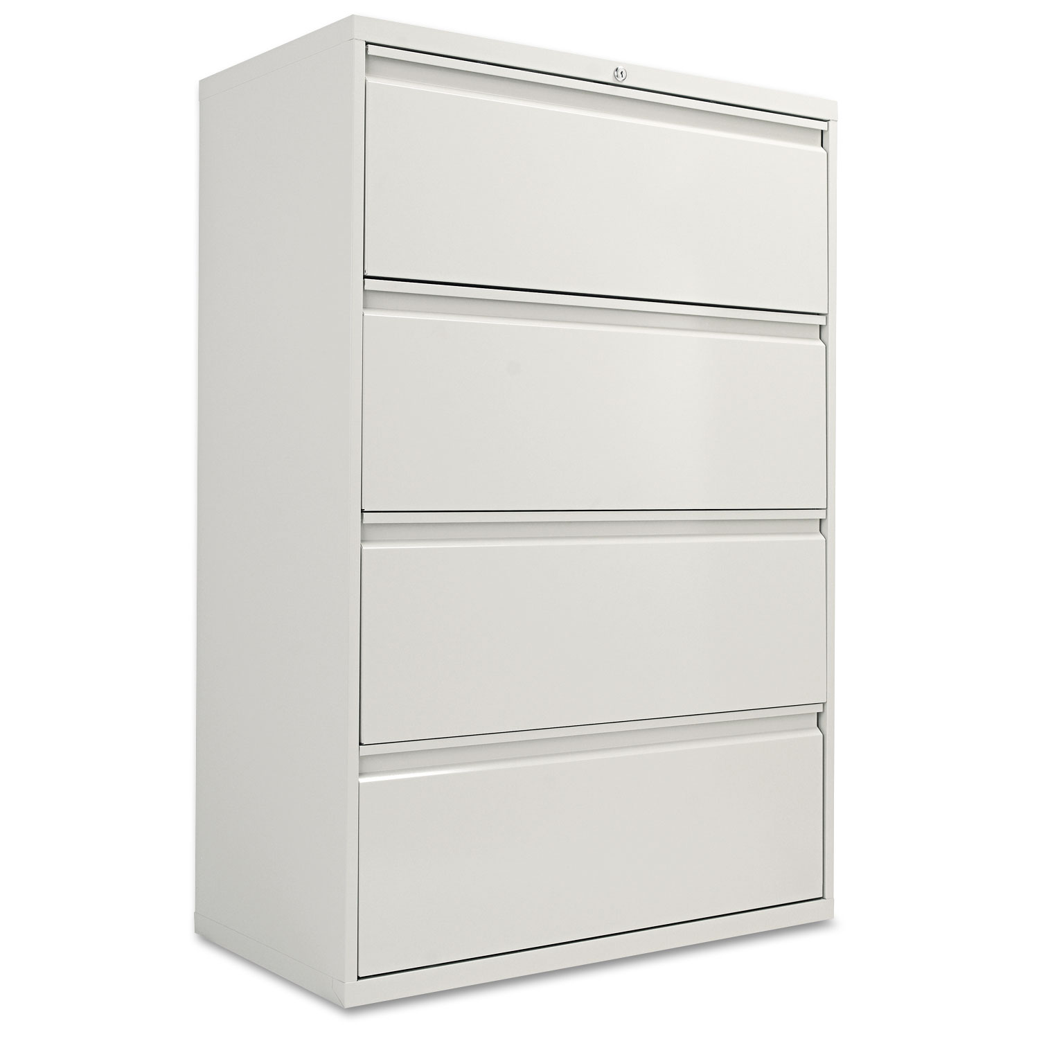 Alera Four-drawer Lateral File Cabinet, 36w X 18d X 52.5h, Light Gray - image 1 of 3