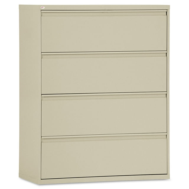 Alera Four-drawer Lateral File Cabinet, 42w X 18d X 52.5h, Putty