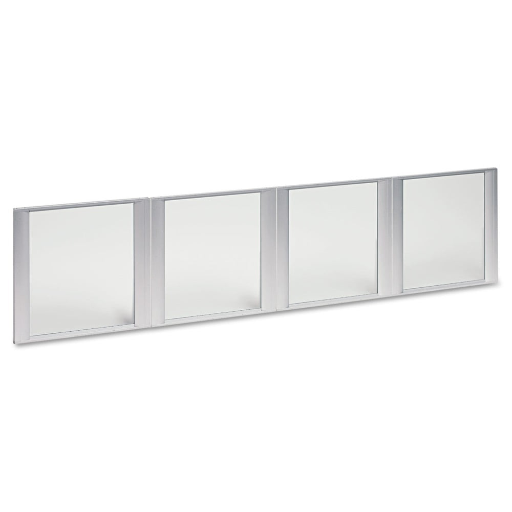 Alera Clear Glass Door Set with Silver Frame for Hutch