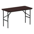 thumbnail image 1 of Alera Indoor Outdoor Wood Folding Table, Rectangular, 48w x 23.88d x 29h, Mahogany, 1 of 7