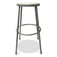 thumbnail image 1 of Alera Industrial Metal Shop Stool, 30" Seat Height, Supports up to 300 lbs., Brown Seat/Gray Back, Gray Base -ALEIS6630G, 1 of 4