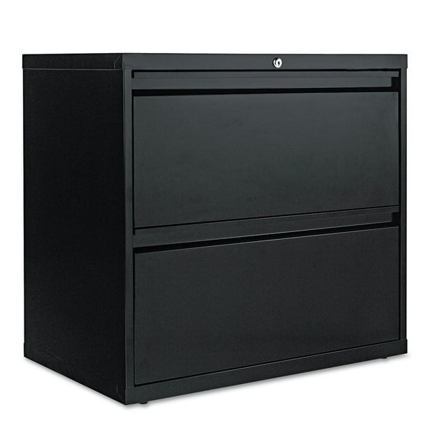 Alera Lateral File, 2 Legal/Letter-Size File Drawers, Black, 30" x 18.63" x 28"