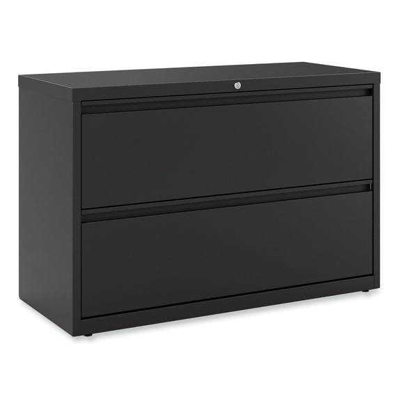 Alera Lateral File, 2 Legal/Letter-Size File Drawers, Black, 42" x 18.63" x 28"