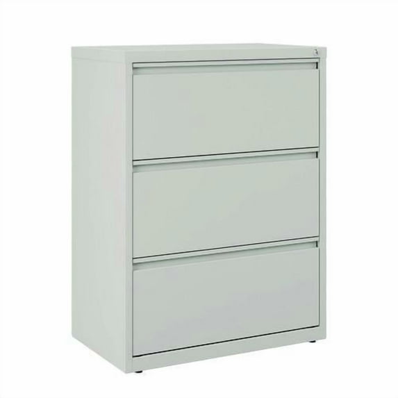 Alera Lateral File, 3 Legal/Letter-Size File Drawers, Light Gray, 30" x 18.62" x 40.25"