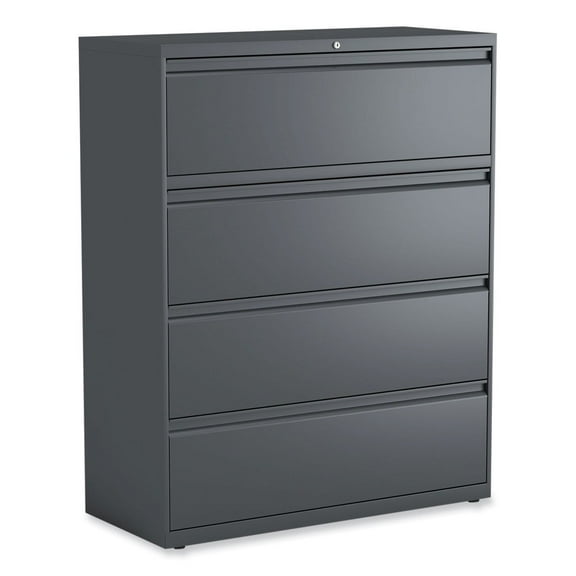 Alera Lateral File, 4 Legal/Letter/A4/A5-Size File Drawers, Charcoal, 42" x 18.63" x 52.5"