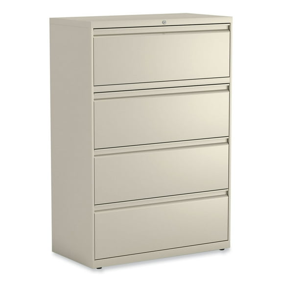 Alera Lateral File, 4 Legal/Letter-Size File Drawers, Putty, 36" x 18.63" x 52.5"