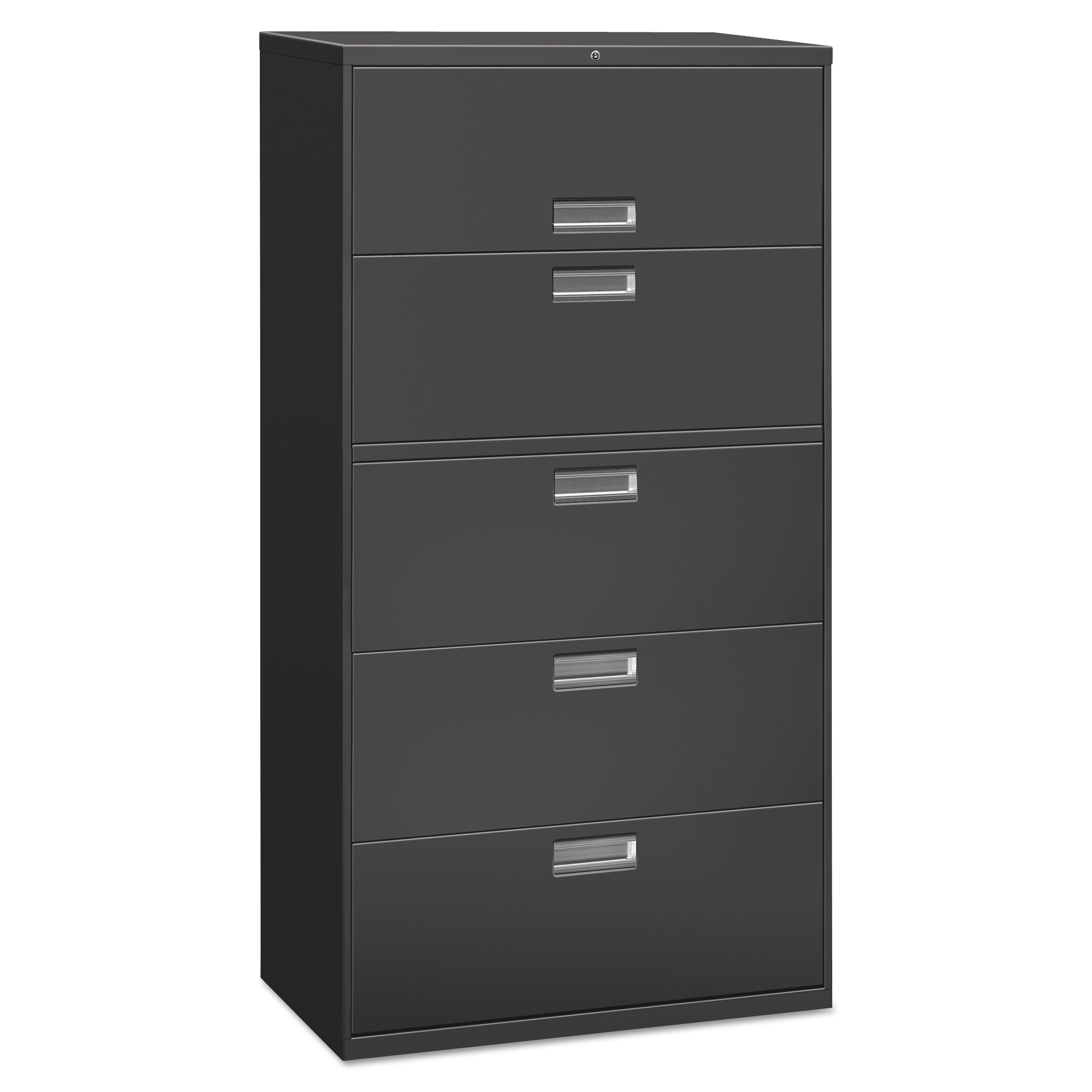 Alera Lateral File, 5 Drawer, 36w x 19.25d x 67h, Charcoal - image 1 of 2